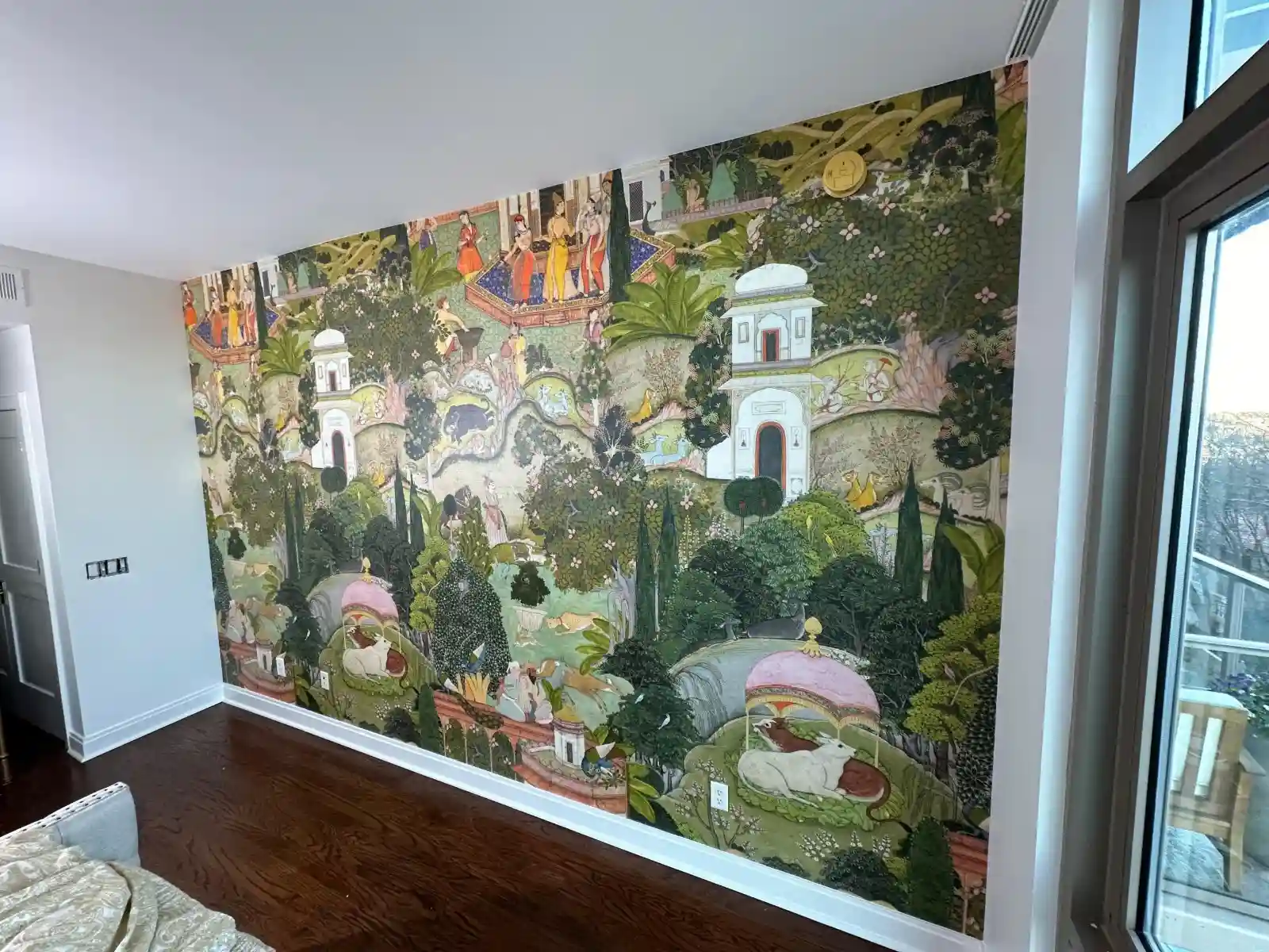 Historic home wallpaper restoration in Century City, Los Angeles