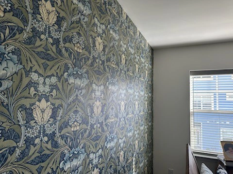 Luxury residential wallpaper installation in Playa Vista, Los Angeles